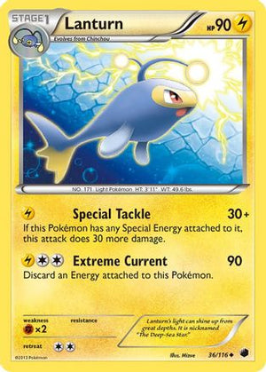 Lanturn 36/116 - Plasma Freeze Reverse Holofoil - Poke-Collect