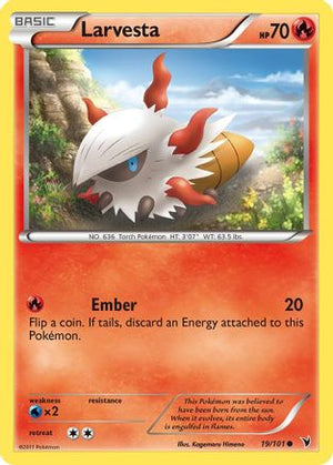 Larvesta (19) 19/101 - Noble Victories Reverse Holofoil - Poke-Collect