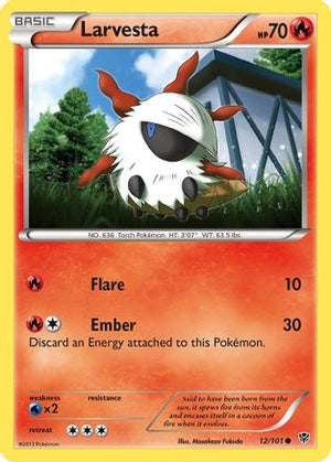 Larvesta 12/101 - Plasma Blast Reverse Holofoil - Poke-Collect
