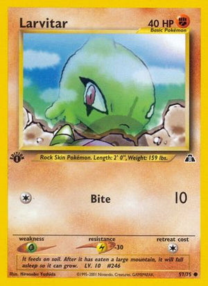 Larvitar 57/75 - Neo Discovery 1st Edition - Poke-Collect