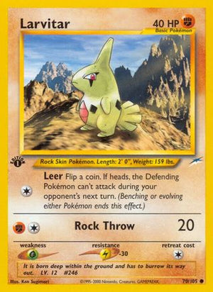 Larvitar 70/105 - Neo Destiny 1st Edition - Poke-Collect