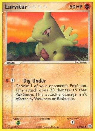 Larvitar 52/106 - Emerald Reverse Holofoil - Poke-Collect