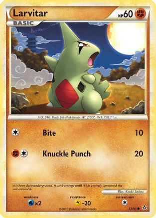 Larvitar (51) 51/95 - Unleashed - Poke-Collect
