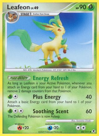 Leafeon 45/111 - Rising Rivals Reverse Holofoil - Poke-Collect