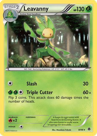 Leavanny 8/98 - Emerging Powers Reverse Holofoil - Poke-Collect