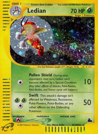 Ledian (H14) H14/144 - Skyridge Holofoil - Poke-Collect