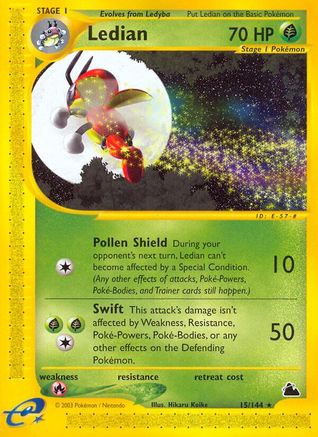 Ledian 15/144 - Skyridge Reverse Holofoil - Poke-Collect