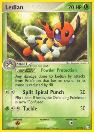 Ledian 23/109 - Team Rocket Returns Reverse Holofoil - Poke-Collect