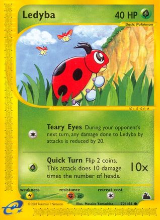 Ledyba (72) 72/144 - Skyridge Reverse Holofoil - Poke-Collect