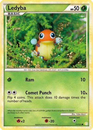 Ledyba 71/123 - HeartGold & SoulSilver Reverse Holofoil - Poke-Collect
