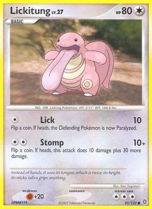 Lickitung 91/132 - Secret Wonders Reverse Holofoil - Poke-Collect