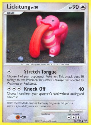 Lickitung 80/127 - Platinum Reverse Holofoil - Poke-Collect