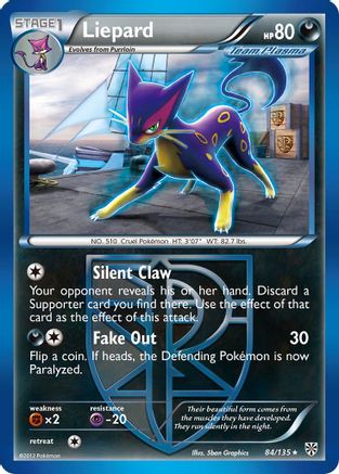 Liepard (Team Plasma) 84/135 - Plasma Storm Reverse Holofoil - Poke-Collect