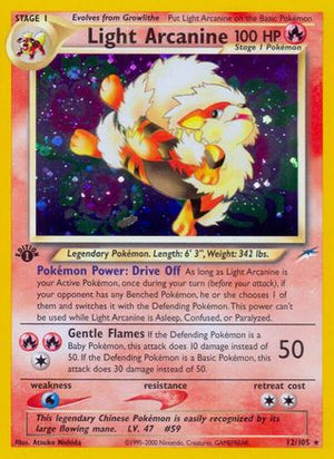 Light Arcanine 12/105 - Neo Destiny Unlimited Holofoil - Poke-Collect