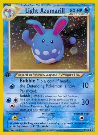 Light Azumarill 13/105 - Neo Destiny 1st Edition Holofoil - Poke-Collect