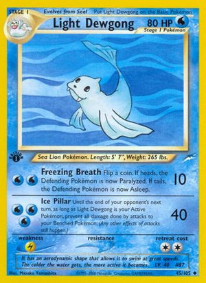Light Dewgong 45/105 - Neo Destiny 1st Edition - Poke-Collect