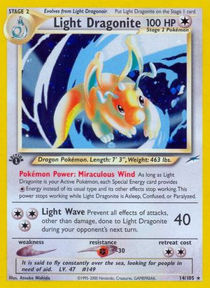 Light Dragonite 14/105 - Neo Destiny 1st Edition Holofoil - Poke-Collect