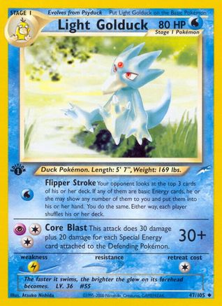 Light Golduck 47/105 - Neo Destiny 1st Edition - Poke-Collect