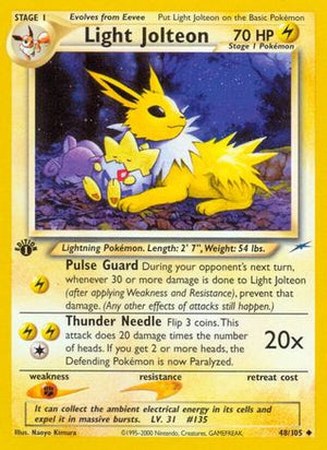 Light Jolteon 48/105 - Neo Destiny 1st Edition - Poke-Collect