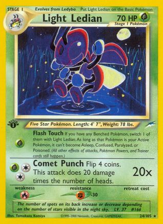Light Ledian 24/105 - Neo Destiny 1st Edition - Poke-Collect
