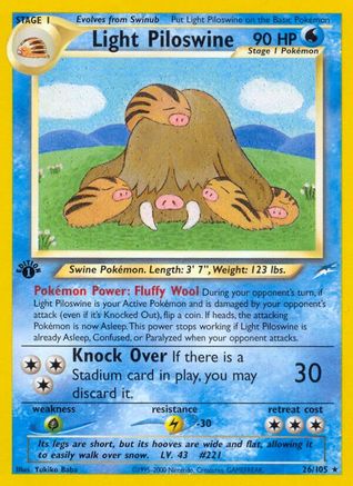 Light Piloswine 26/105 - Neo Destiny 1st Edition - Poke-Collect