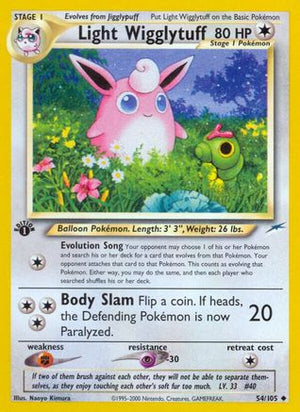 Light Wigglytuff 54/105 - Neo Destiny 1st Edition - Poke-Collect