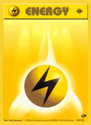 Lightning Energy 130/132 - Gym Challenge 1st Edition - Poke-Collect