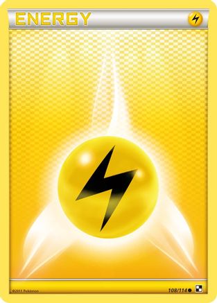 Lightning Energy 108/114 - Black & White Reverse Holofoil - Poke-Collect
