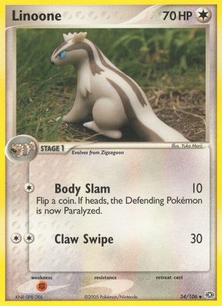 Linoone 34/106 - Emerald Reverse Holofoil - Poke-Collect