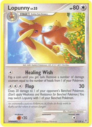 Lopunny 30/130 - Diamond and Pearl Reverse Holofoil - Poke-Collect