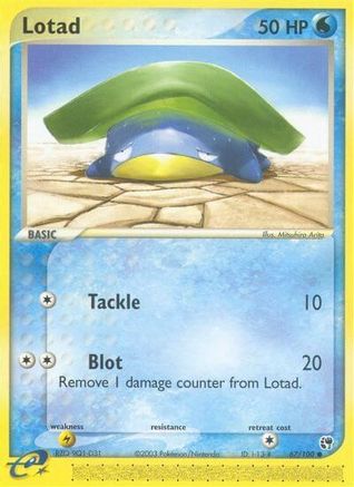 Lotad - 67/100 67/100 - Sandstorm Reverse Holofoil - Poke-Collect