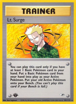 Lt. Surge (101) 101/132 - Gym Heroes 1st Edition - Poke-Collect