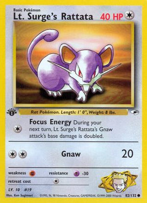 Lt. Surge's Rattata 82/132 - Gym Heroes Unlimited - Poke-Collect
