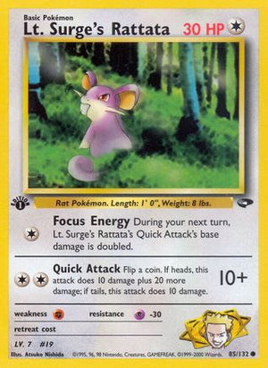 Lt. Surge's Rattata 85/132 - Gym Challenge 1st Edition - Poke-Collect