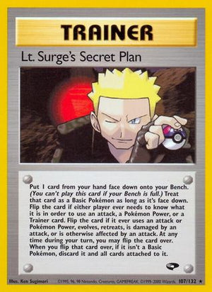 Lt. Surge's Secret Plan 107/132 - Gym Challenge Unlimited - Poke-Collect