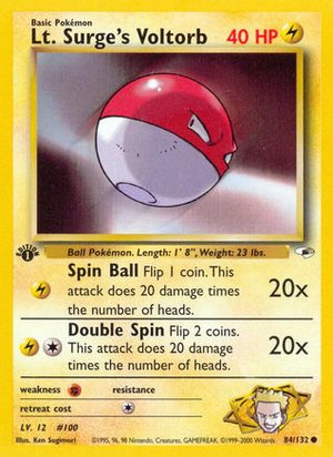 Lt. Surge's Voltorb 84/132 - Gym Heroes Unlimited - Poke-Collect