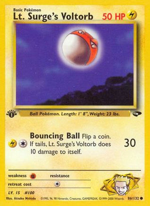 Lt. Surge's Voltorb 86/132 - Gym Challenge Unlimited - Poke-Collect