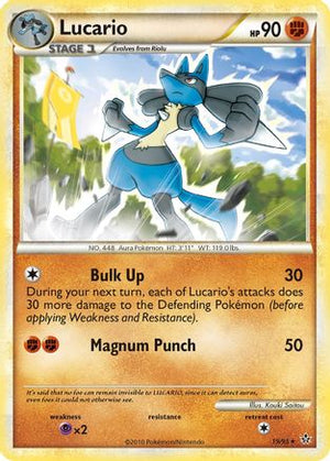 Lucario 19/95 - Unleashed Reverse Holofoil
