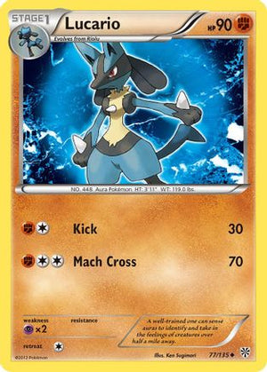 Lucario (77) 77/135 - Plasma Storm Reverse Holofoil