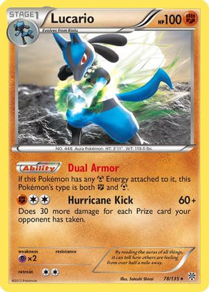 Lucario (78) 78/135 - Plasma Storm Reverse Holofoil