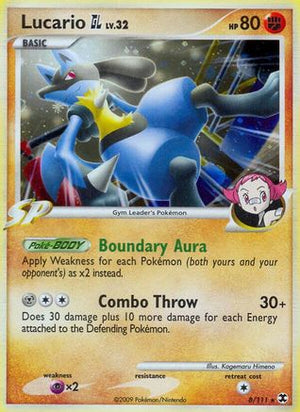 Lucario GL 8/111 - Rising Rivals Reverse Holofoil - Poke-Collect