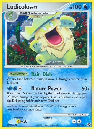Ludicolo 13/132 - Secret Wonders Holofoil - Poke-Collect