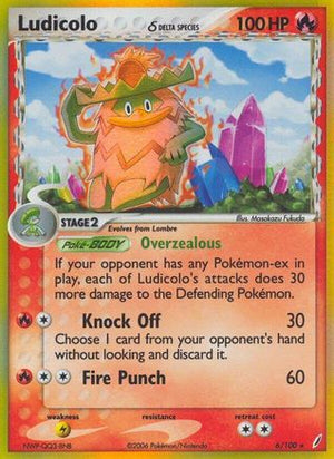 Ludicolo δ 6/100 - Crystal Guardians Reverse Holofoil - Poke-Collect