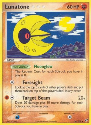 Lunatone 36/107 - Deoxys Reverse Holofoil - Poke-Collect