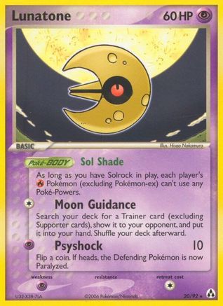 Lunatone 20/92 - Legend Maker Reverse Holofoil - Poke-Collect