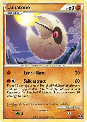 Lunatone 25/102 - Triumphant Reverse Holofoil