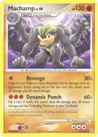 Machamp 31/130 - Diamond and Pearl Reverse Holofoil - Poke-Collect