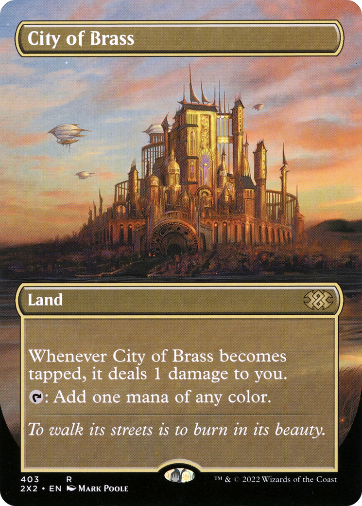 City of Brass (2X2-403) - Double Masters 2022 (Borderless) Foil - Poke-Collect