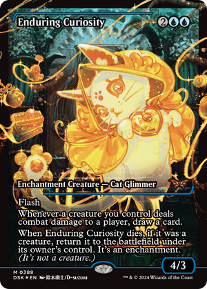 Enduring Curiosity (DSK-388) - Duskmourn: House of Horror: (Showcase) Foil - Poke-Collect