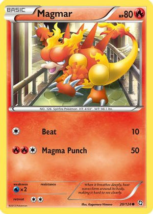 Magmar 20/124 - Dragons Exalted Reverse Holofoil - Poke-Collect